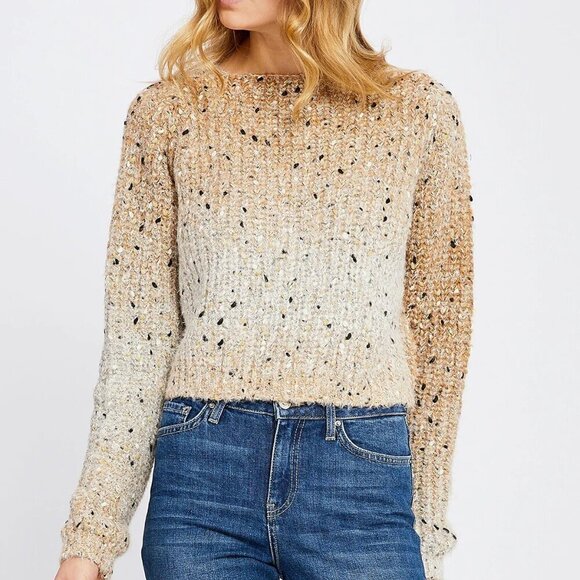 Gentle Fawn Oswald Sweater- Caramel Ombré Metallic Sweater- Size Medium - Picture 1 of 12